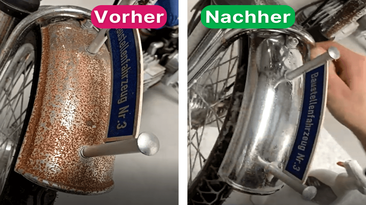 Metall einfach von Rost befreien mit unserem Saubermann!